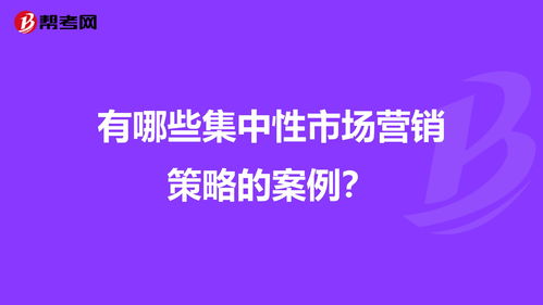 什么是集中性市场策略?