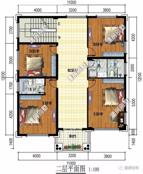 3栋宽11米的别墅,方正的户型风水好,建了可旺家