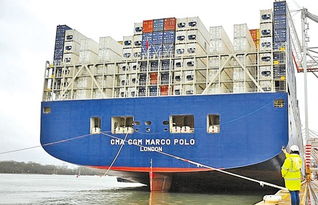 世界最大集装箱货船马可波罗号首航 