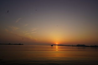 日落晚霞的美长岛