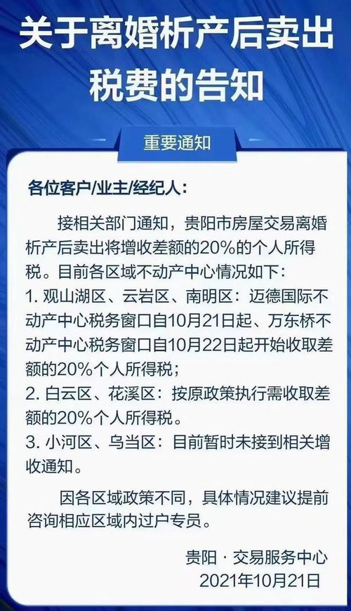 离婚析产房卖出 个税税率一定要按20%计算吗？