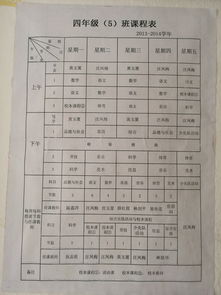 福建省霞林街道中心小学课程表