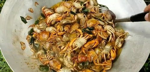 最穷吃播 捉了一盆红枣大的螃蟹,少说有100只,带壳全吃