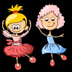 跳舞的女孩卡通跳舞的小女孩免费下载 高清PNG图片 90设计网 