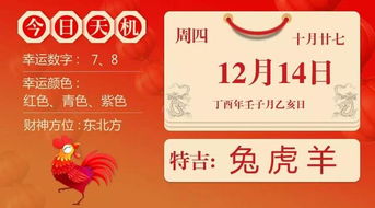 12月14日生肖运势 兔 虎 羊大吉 