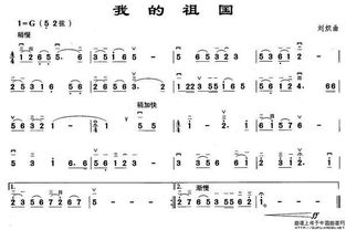 我的祖国简谱二胡（二胡独奏我和我的祖国） 第1张