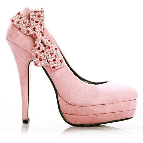 粉色高跟鞋,美翻了