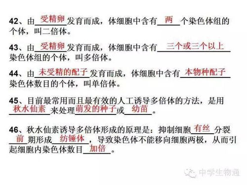 高中生物必修一二三基础知识检查清单,考生必看