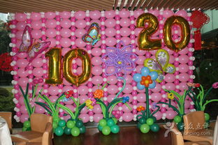 雨恒文化传播 十岁女孩生日场地背景布置图片 