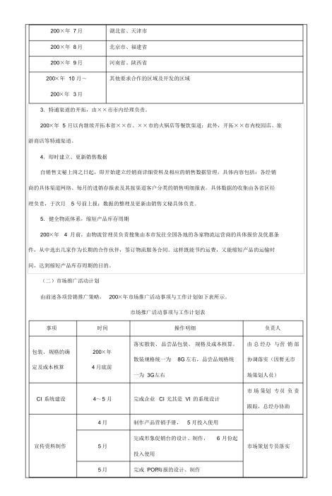 商贸型企业年度销售策划方案模板