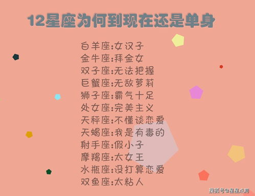 12星座为什么到现在还是单身呢