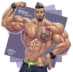 健身手机壁纸 卡通版肌肉男壁纸下载 完美的身体 