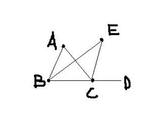 如图,E是三角形ABC的旁心,角E为35 角A的度数为多少 