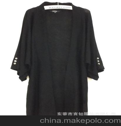 2013秋季女装 韩版修身女式士针织半袖开衫 时尚百搭纯色毛衣外套