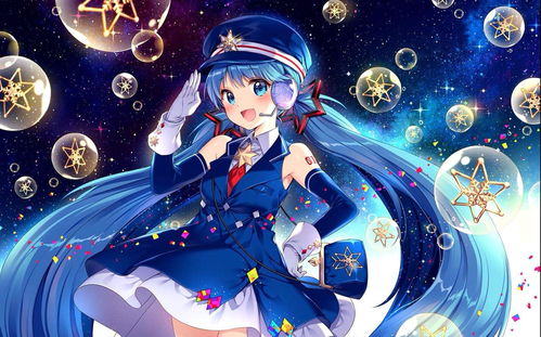 二次元美图 高清壁纸 星空初音