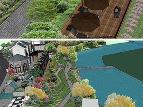 现代别墅园林景观SU模型设计图下载 图片49.71MB 其他模型库 其他模型 