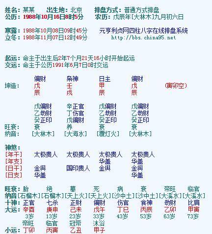 财气通门户的八字为何穷得叮当响