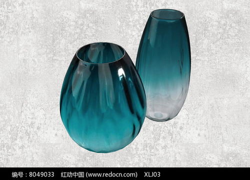 蓝色玻璃花瓶
