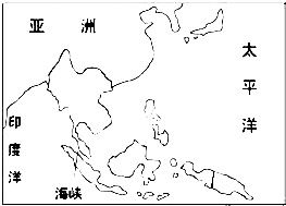 读东南亚略图,根据图中要求填写所代表的地理名称. 1 东南亚包括 和 两大部分,位于 