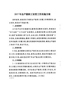 关于印发 2017年去产能职工安置工作实施方案 的通知