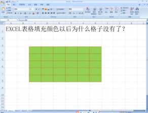 EXCEL表格填充颜色以后为什么格子没有了 