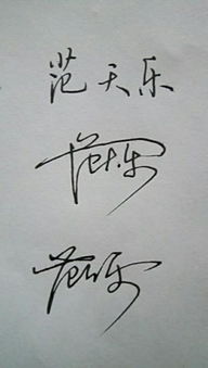 范天乐,的签名怎么写好看 范天乐这三个字怎样写好看 