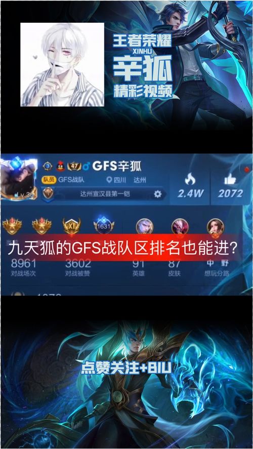 九天狐的GFS战队区排名也能进 