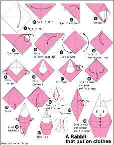 折纸穿衣服的兔子儿童折纸教程 