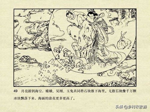 中国古典文学故事连环画,民间神话故事传说,精卫填海之二