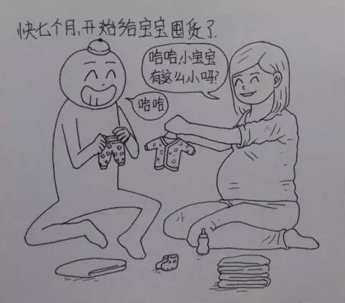 网友画出老婆从怀孕到生子的全过程,风格也太暖了