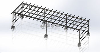 金属结构的雨棚设计模型