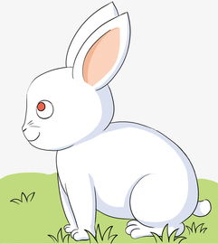红色眼睛可爱卡通小白兔图片素材 PSB格式 下载 动漫人物大全 