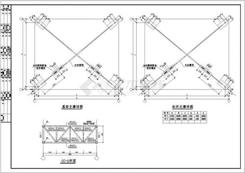 19米跨桁架式钢架施工图纸