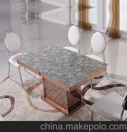 厂家直销 4人位长方形大理石餐桌定做 人造大理石桌子厂家 桌类 