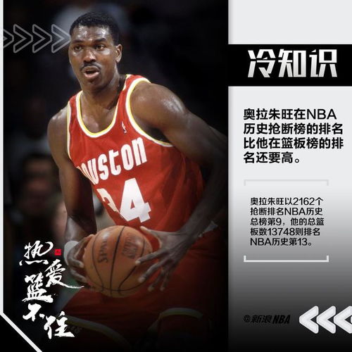 NBA冷知识 比起篮板,奥拉朱旺更擅长抢断 