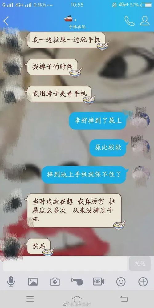 网友上厕所手机掉坑里了,幸运的是 居然弹起来掉到了自己的屎上