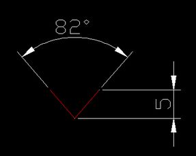 机械制图82度下沉5毫米是什么意思 