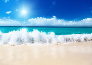 高清夏季蓝天白云海滩旅游平面广告素材下载 4220 3006像素jpg格式 90设计 