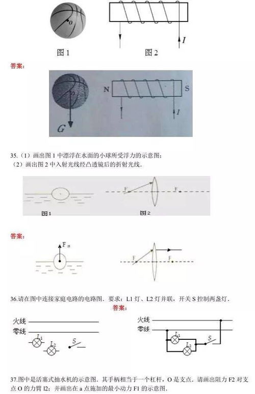 初中物理作图题专项训练,一篇拿下作图题