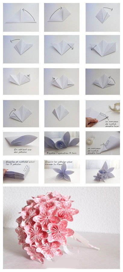 折纸花束教程,非常详细