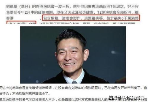 网曝四大天王巨星捐款 刘德华2千万,张学友的数目才叫人难想象