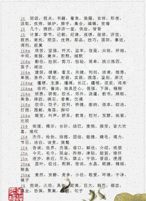 同音字分类汇总,家长替孩子收藏,考试再不丢1分