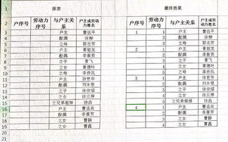 一个Excel表6万多行数据,有户主和家庭成员,请问 1 怎么编户编号 2 怎么给每户人员编号 