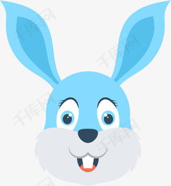 可爱蓝色兔子素材图片免费下载 高清psd 千库网 图片编号8523082 