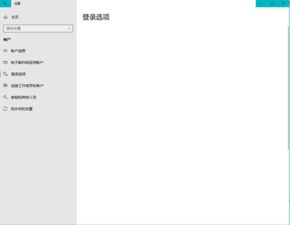 win10设置里登陆选项空白