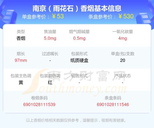 南京香烟价格一览，不同品牌与规格的详细报价 - 4 - 635香烟网