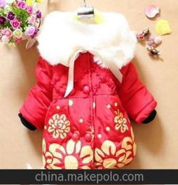 2013新款童棉衣 厂家直销毛毛领民族风喜庆过年穿加绒宝宝棉衣