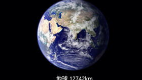 地球与其卫星大小比较