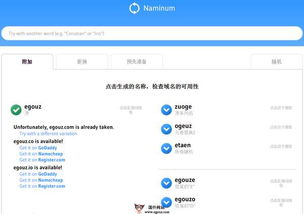 Naminum 公司名称和域名匹配查询