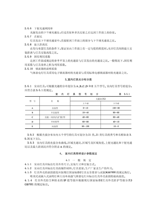 灯具分几类详细举例(室内灯具照明分类表图)